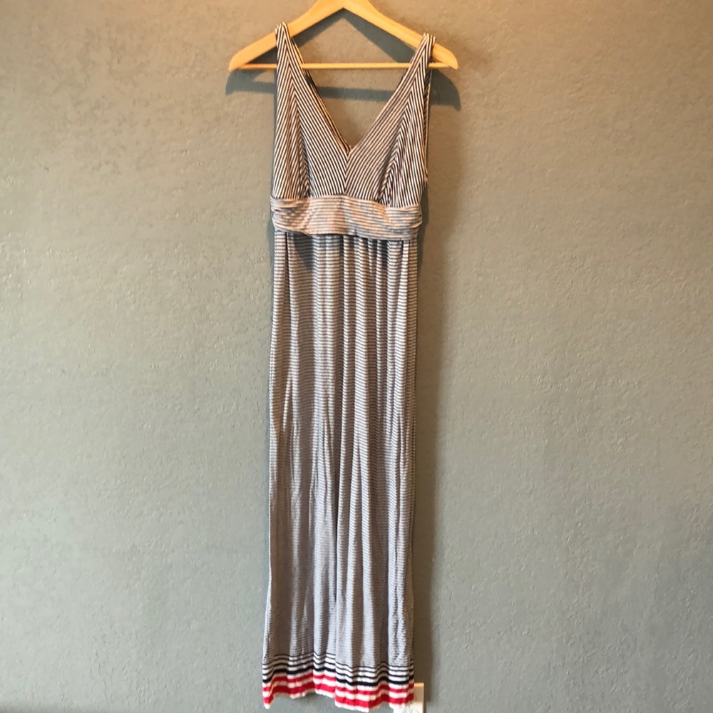 Nautical stripe maxi dress